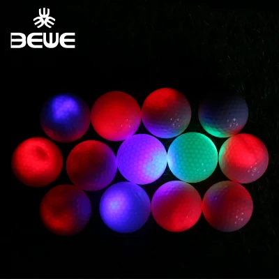 Wholesale Glow in Dark Colorful Flashing Luminous Golf Ball